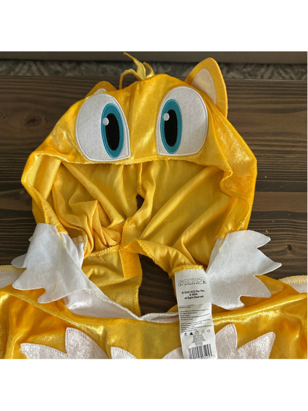 Disguise Sonic Tails Costume Boys L 10-12 Sonic the Hedgehog 2 Hooded Jumpsuit - Picture 3 of 7
